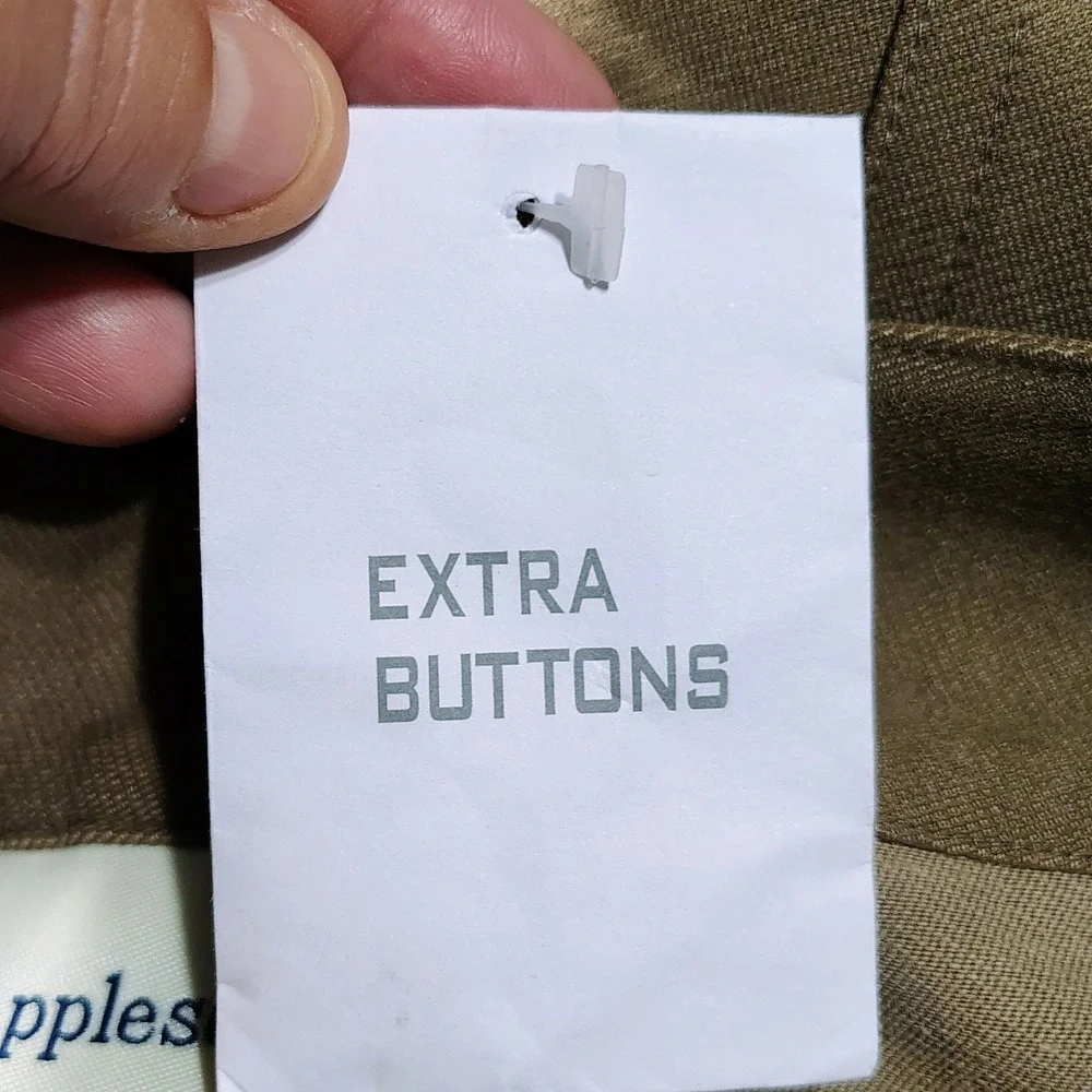 Appleseed's‎ Womens Brown Cotton Blend High Rise Straight Leg Pants - Size 14M